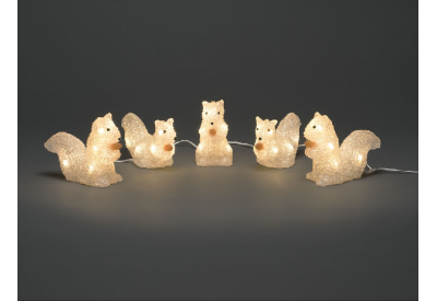 Konstsmide Acrylic Squirrels 5 piece LED Set